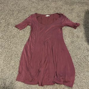 Maroon short sleeve dress size M